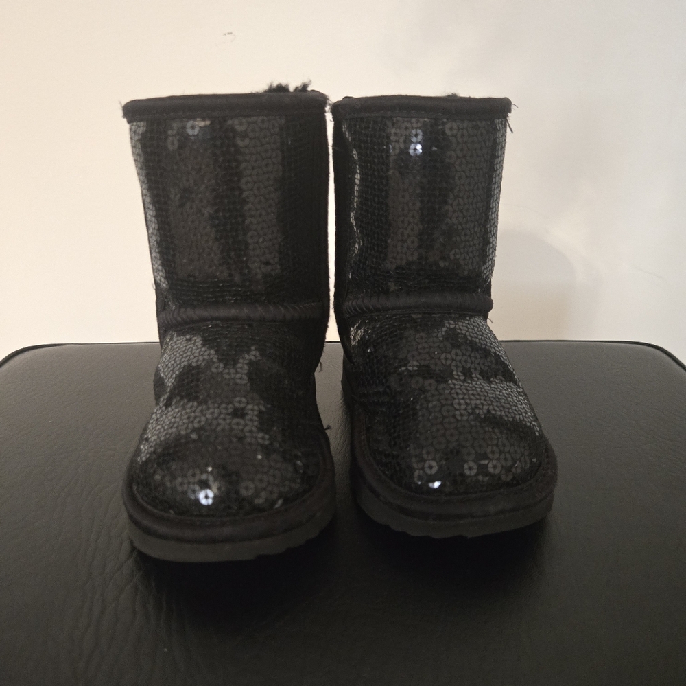 Black Sequin Boots